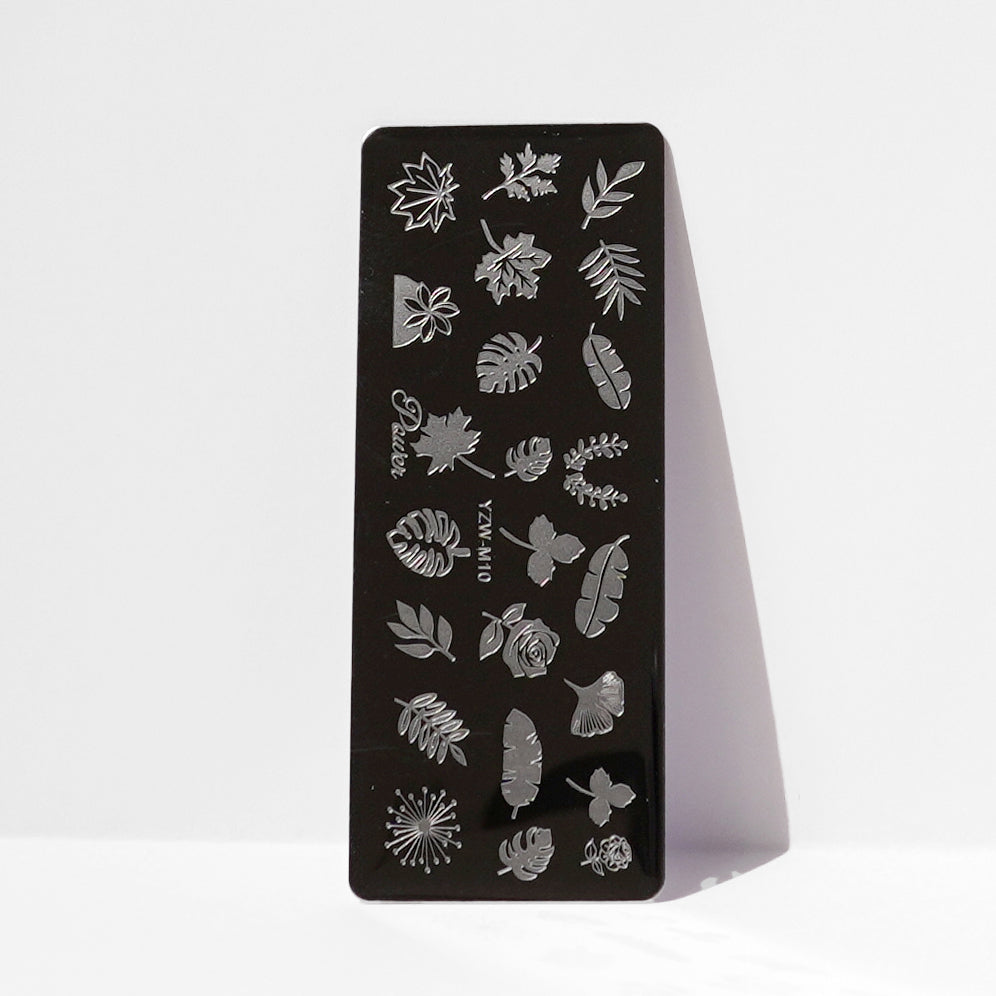 stamping plate - leaves m10