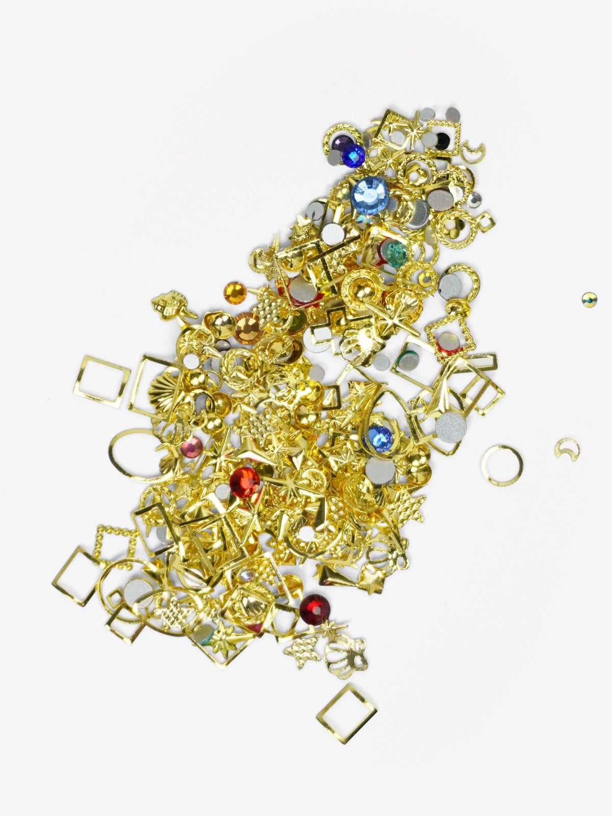 Mixed Nail Gems - Gold Color Drop